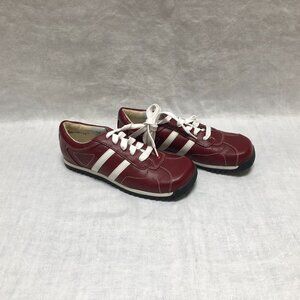 Women's White and Maroon Wet Seal Sneakers Sz 7.5